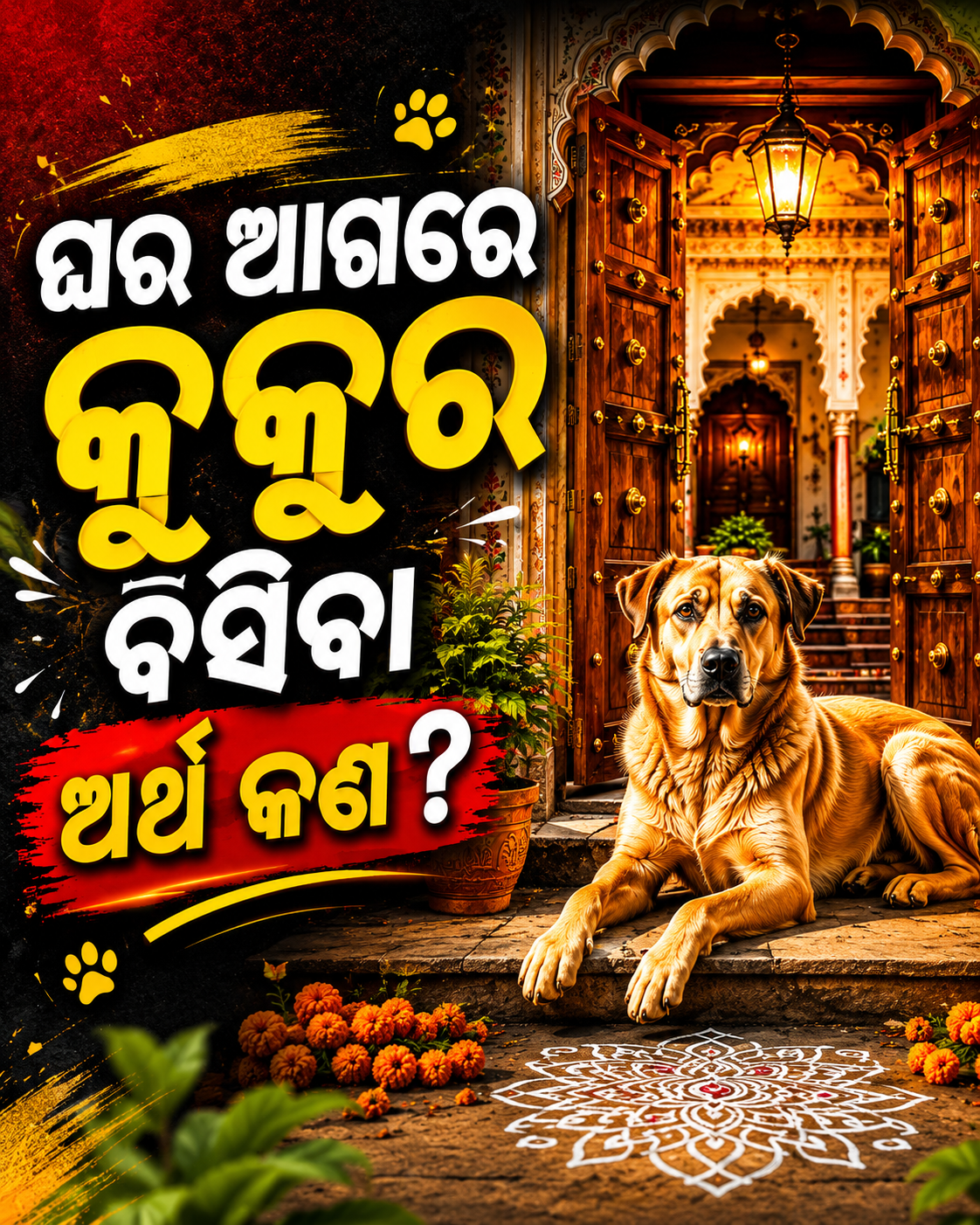 ଘରର ଦ୍ୱାର ମୁହଁରେ ବସିଥିବା କୁକୁର କ’ଣ ସତରେ ଜୀବନ ଏବଂ ମୃତ୍ୟୁ ମଧ୍ୟରେ ଏକ ପାଚେରୀ ?